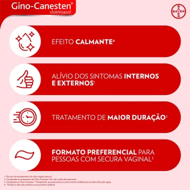 Gino-Canesten 3 Creme Vaginal com 20g + 3 Aplicadores