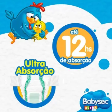 Fralda Babysec Ultrasec Tamanho XG 60 Fraldas Descartáveis