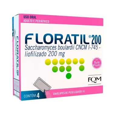 Floratil 200mg Envelopes de 1g com 4 Unidades