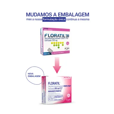 Floratil 200mg Envelopes de 1g com 4 Unidades