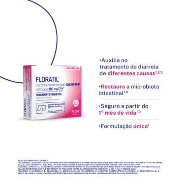 Floratil 200mg Envelopes de 1g com 4 Unidades
