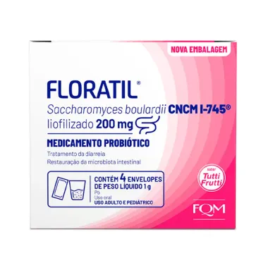 Floratil 200mg Envelopes de 1g com 4 Unidades