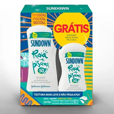 Protetor Solar FPS 50 Sundown Praia e Piscina 200ml e Ganhe Sundown 120ml