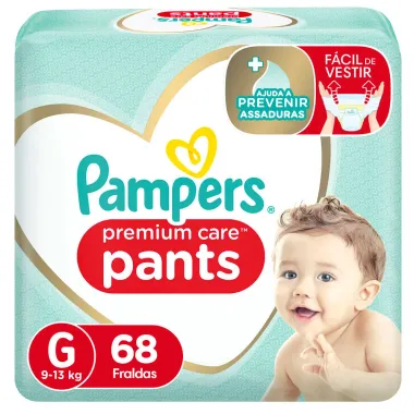 Fralda Pampers Pants Premium Care G 68 Unidades