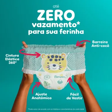 Fralda Pampers Pants Ajuste Total Tamanho G com 72 Unidades