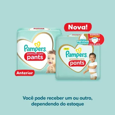 Fralda Infantil Pampers Premium Care Pants Tamanho XXG 60 Unidades Descartáveis