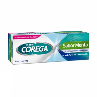 Corega Ultra Creme Fixador de Dentadura Sabor Menta 19g