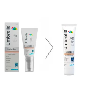 Protetor Solar Umbrella Perfect Skin FPS 50 Tom Claro 50g