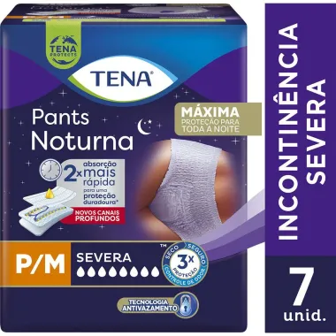 Roupa Íntima Tena Pants Noturna P/M 7 Unidades