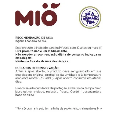 Polivitamínico Cabelos e Unhas Mió 60 Cápsulas