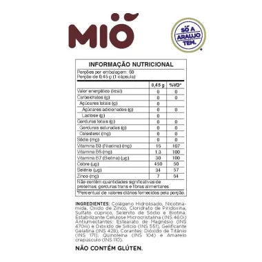 Polivitamínico Cabelos e Unhas Mió 60 Cápsulas