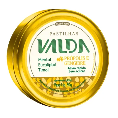 Pastilha Valda Mais Própolis e Gengibre 50g