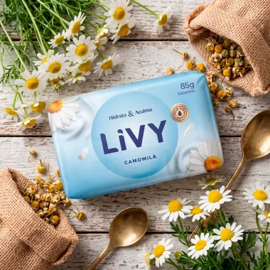 Sabonete em Barra Livy Hidrata e Acalma Camomila 85g
