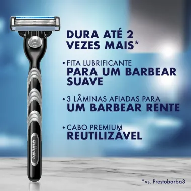 Carga para Aparelho de Barbear Gillette Mach3 2 Unidades