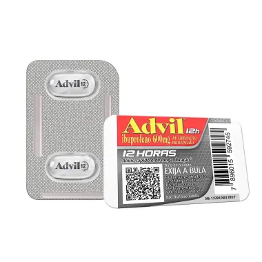 Advil 12H 600mg com 2 Comprimidos Revestidos de Liberação Prolongada