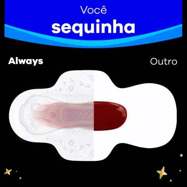 Absorvente Always Noturno Suave Tamanho G com Abas 48 Unidades