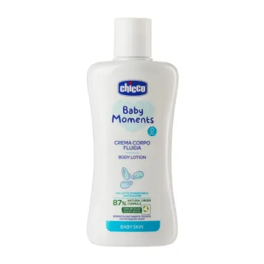 Creme Corporal Fluido Chicco Baby Moments Pele Delicada 200ml