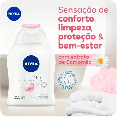 Sabonete Líquido Íntimo Nivea Suave Camomila 2 Unidades 250ml cada