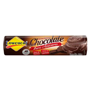 Biscoito Recheado Lowçucar Chocolate Zero Açúcar 120g