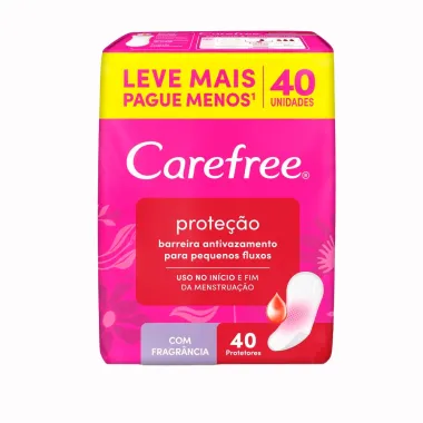 Protetor Diário Carefree Proteção com Fragrância 40 Unidades Leve Mais Por Menos