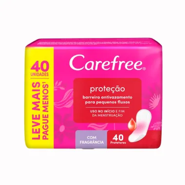 Protetor Diário Carefree Proteção com Fragrância 40 Unidades Leve Mais Por Menos