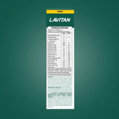 Lavitan Detox Efervescente Sabor Abacaxi com Hortelã 16 Comprimidos Efervescentes