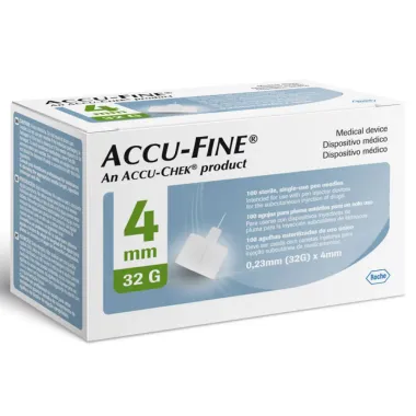 Agulha Descartável Accu-Fine 4mm 32G com 100 Unidades