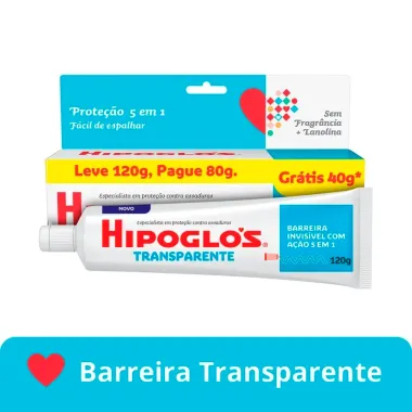 Hipoglós Transparente Pomada Contra Assadura Leve 120g e Pague 80g