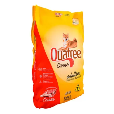 Ração para Cães Quatree Adultos Todas as Raças Sabor Carne 15kg