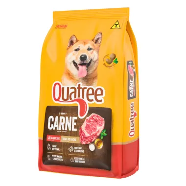 Ra&ccedil;&atilde;o para C&atilde;es Quatree Adultos Todas as Ra&ccedil;as Sabor Carne 15kg