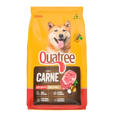 Ra&ccedil;&atilde;o para C&atilde;es Quatree Adultos Todas as Ra&ccedil;as Sabor Carne 15kg
