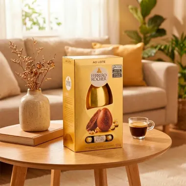 Ovo de P&aacute;scoa Ferrero Rocher ao Leite 137,5g