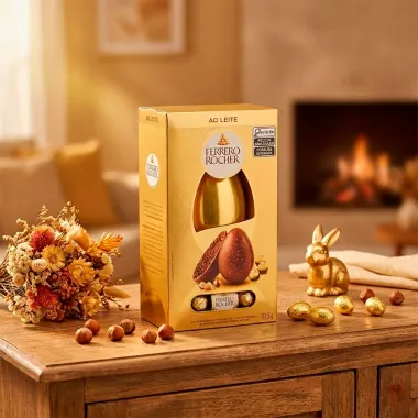 Ovo de P&aacute;scoa Ferrero Rocher ao Leite 137,5g