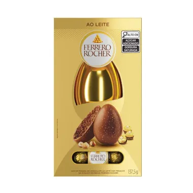 Ovo de P&aacute;scoa Ferrero Rocher ao Leite 137,5g