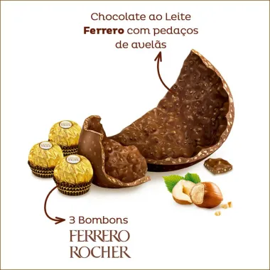 Ovo de P&aacute;scoa Ferrero Rocher ao Leite 137,5g