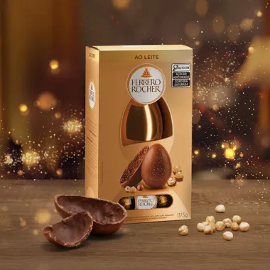 Ovo de P&aacute;scoa Ferrero Rocher ao Leite 137,5g