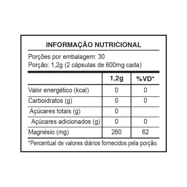 Magn&eacute;sio de Malato 900mg Health Labs 60 C&aacute;psulas
