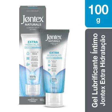 Gel Lubrificante &Iacute;ntimo Jontex Naturals Extra Hidrata&ccedil;&atilde;o 100% Natural &Aacute;cido Hialur&ocirc;nico 100g