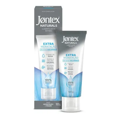 Gel Lubrificante &Iacute;ntimo Jontex Naturals Extra Hidrata&ccedil;&atilde;o 100% Natural &Aacute;cido Hialur&ocirc;nico 100g