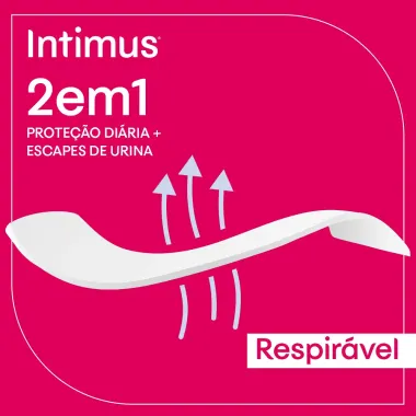 Absorvente Intimus 2 em 1 Cobertura Suave com Abas 8 Unidades