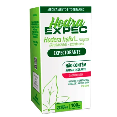 Hedra Expec 7mg/ml Xarope Sabor Cereja 100ml