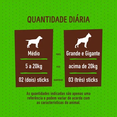 Petisco Quatree Snacks Sticks Sabor Menta para Cães Raças Médias e Grande 100g