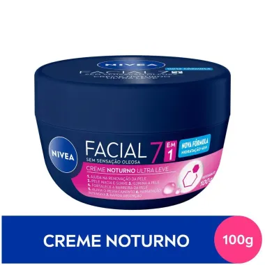 Creme Facial Nivea Noturno Ultraleve 7 em 1 100g