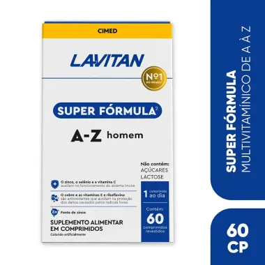 Lavitan A-Z Super Fórmula Homem com 60 Comprimidos