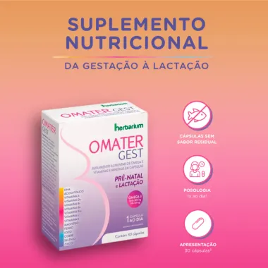 Omater Gest com 30 Cápsulas