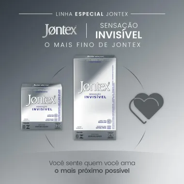 Preservativo Jontex Sensa&ccedil;&atilde;o Invis&iacute;vel 4 Unidades