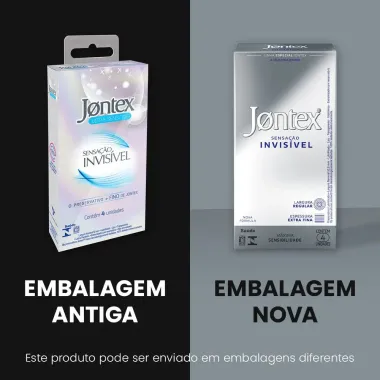 Preservativo Jontex Sensa&ccedil;&atilde;o Invis&iacute;vel 4 Unidades
