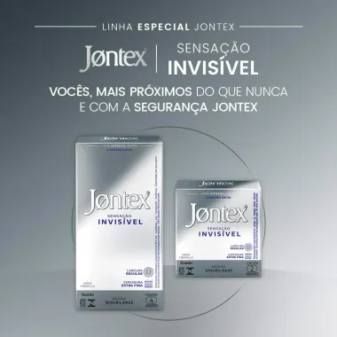 Preservativo Jontex Sensa&ccedil;&atilde;o Invis&iacute;vel 4 Unidades