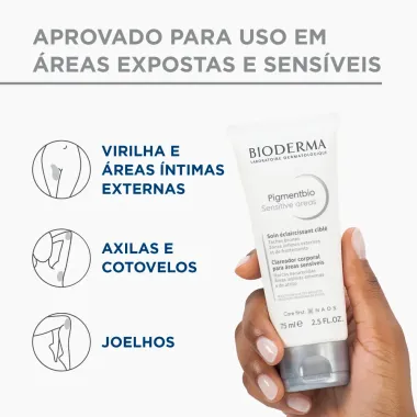 Bioderma Pigmentbio Sensitive Áreas Clareador Corporal para Áreas Íntimas e Sensíveis 75ml