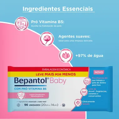 Bepantol Baby Lenços Umedecidos para Bebês Leve 96 unidades